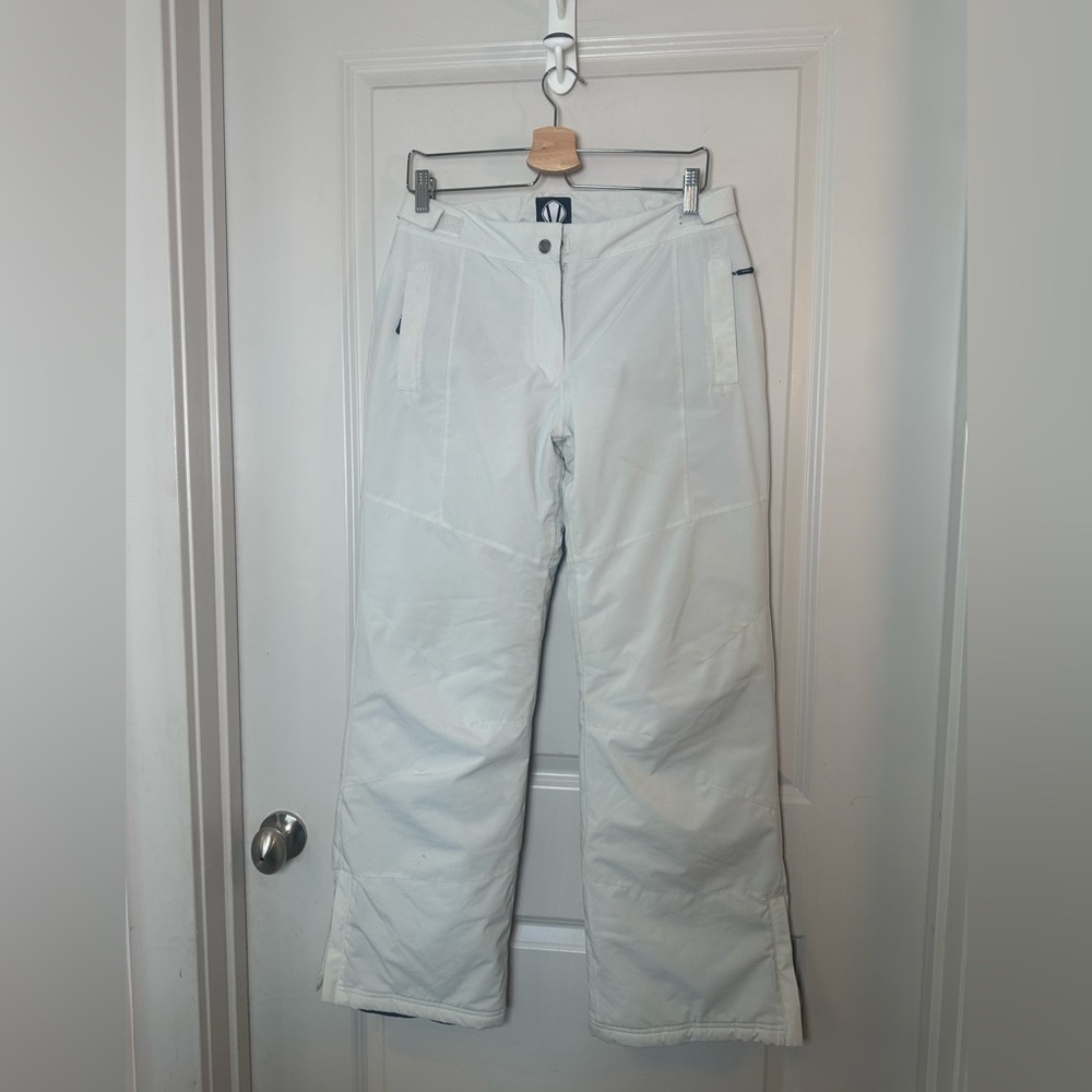 Sunice White/Ivory Insulated Waterproof Ski/Snowboarding Pants, Small